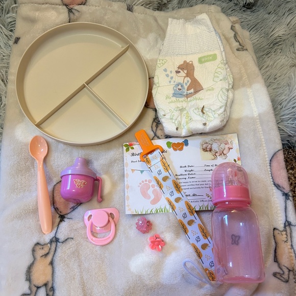 Reborn Baby Girl Doll Cloth Body Full Silicone Vinyl Limbs & Accessories (NWT) - Picture 10 of 14